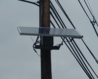Utility Pole Solar Panel Application